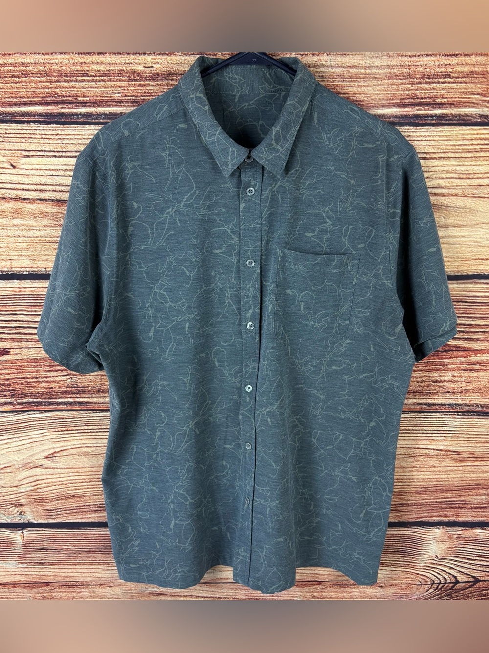 Vuori Gray Marble Bridge Button Down